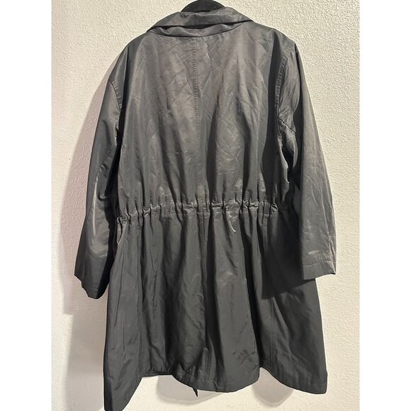 Eileen Fisher Black Stand Collar Jacket Soft Shell Black 1X Women's Coat Nylon - Picture 5 of 7